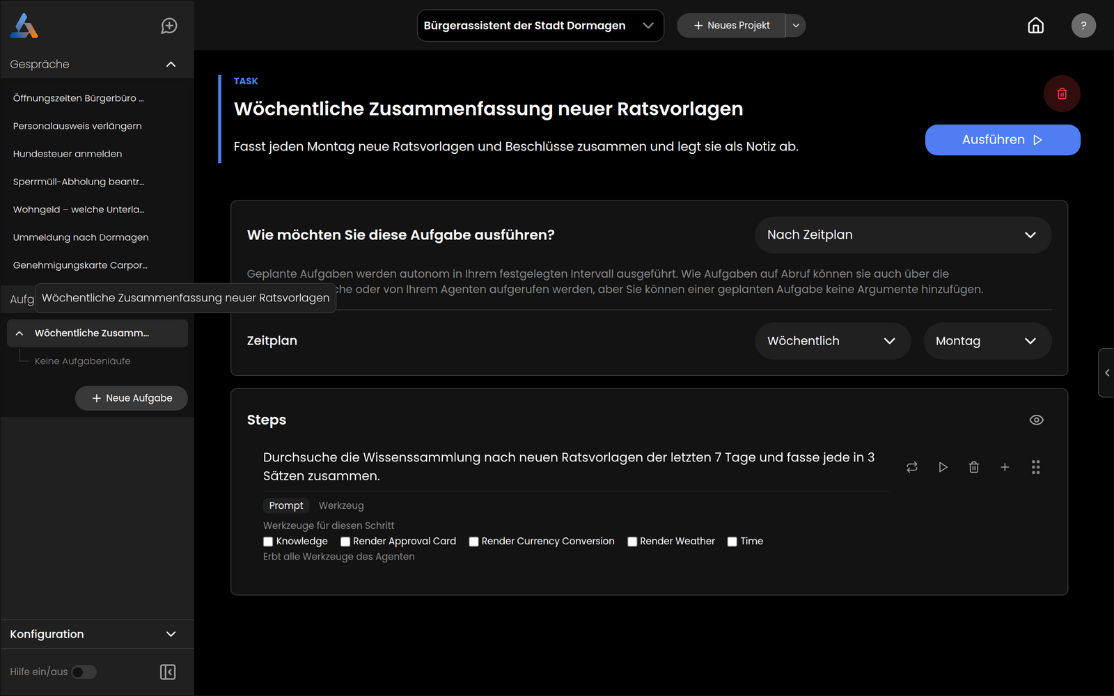 Aufgaben-Editor